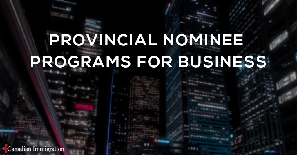 provincial nominee program for business draw
